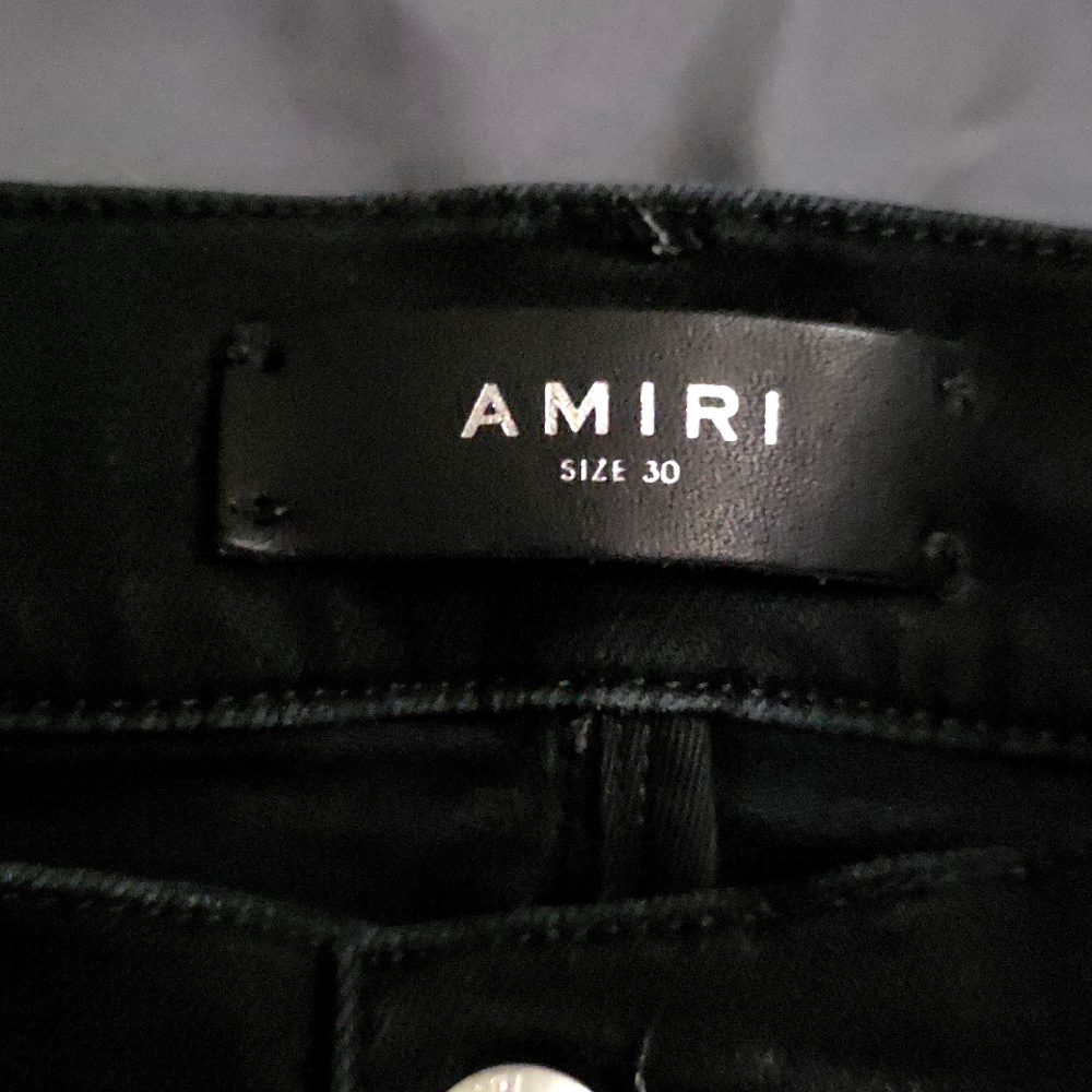AMIRI Black High Rise Jeans with Sleek Design